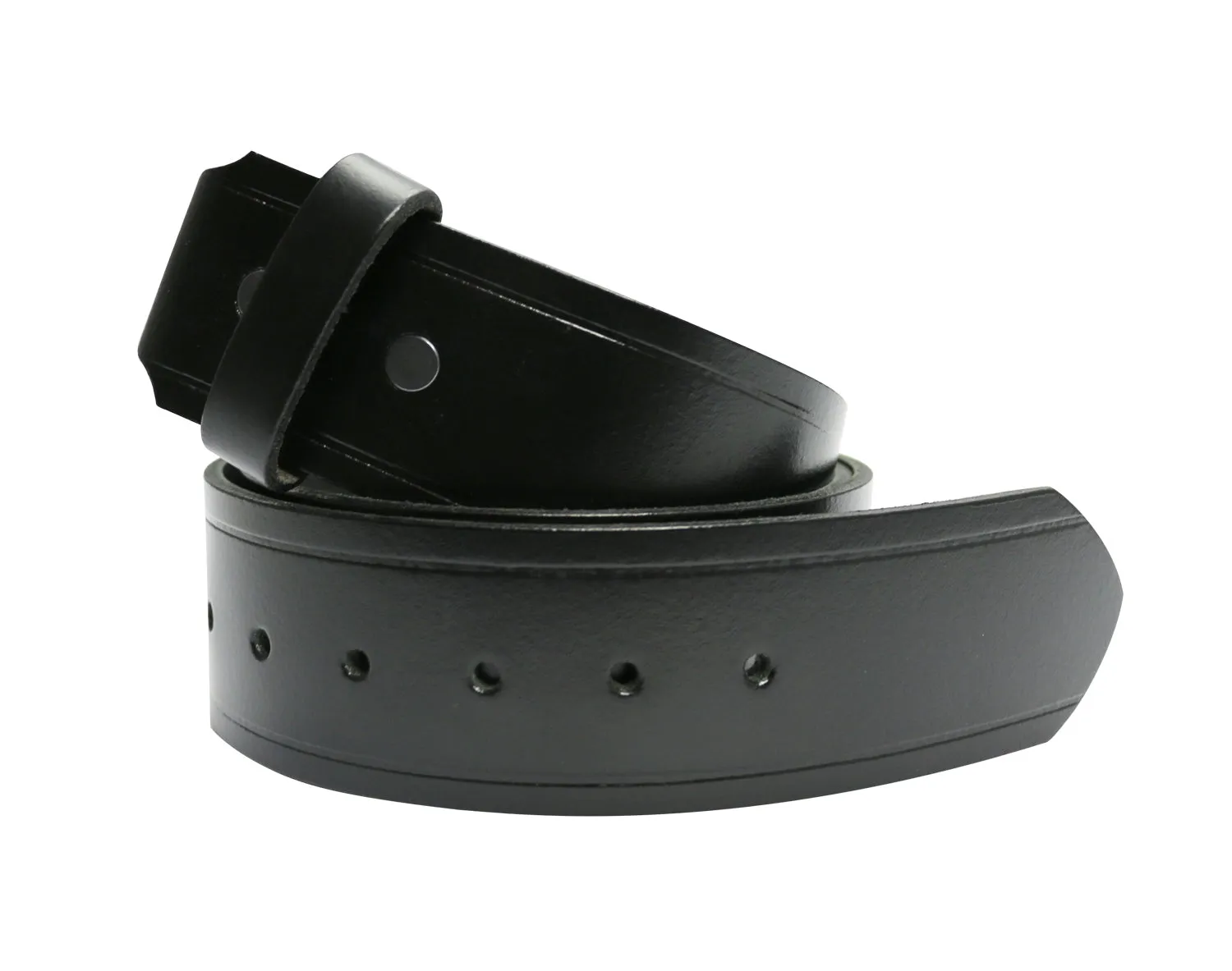 1 ⅝” Glossy Black Fire Fighter Leather Belt