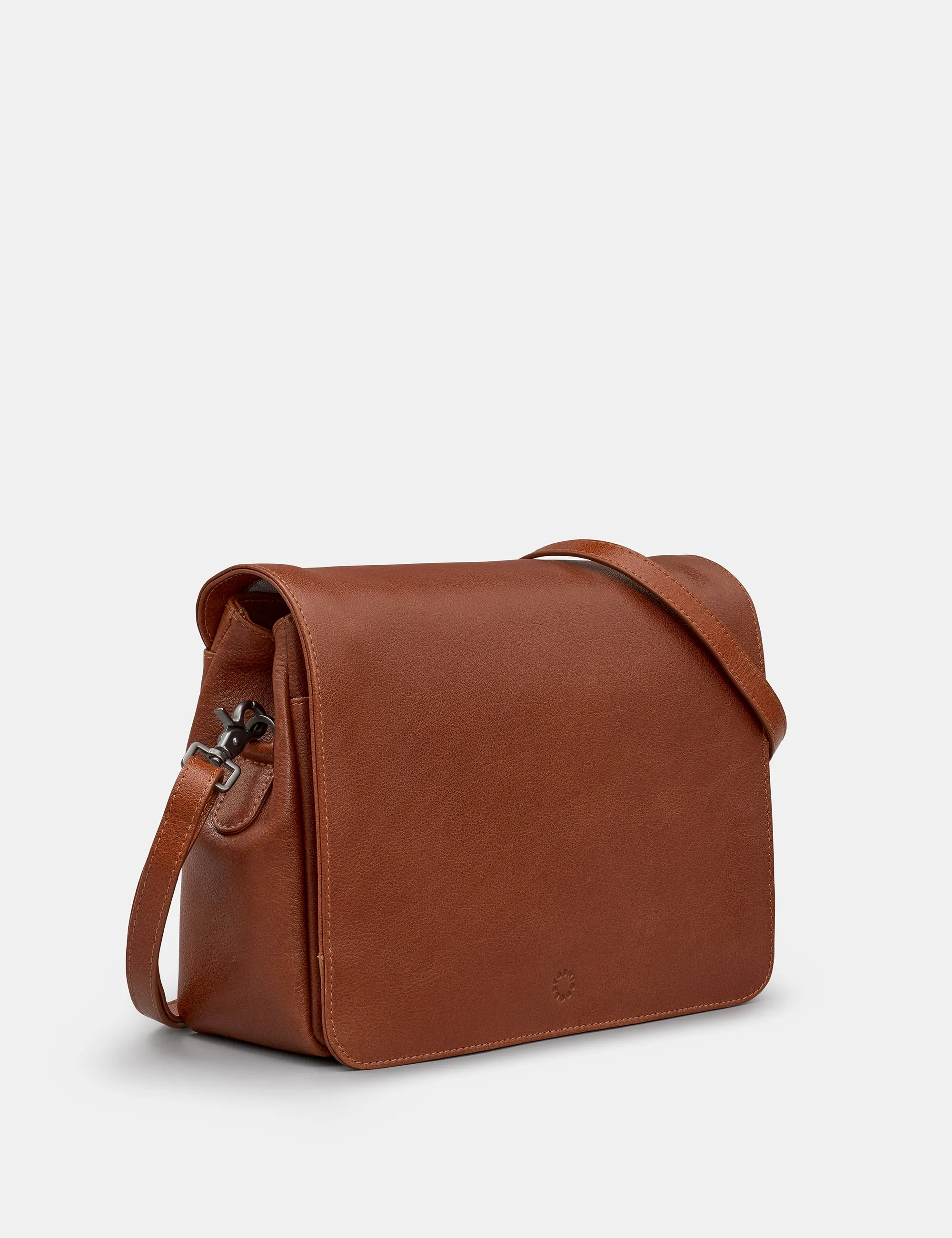 Bexley Brown Leather Flap Over Bag