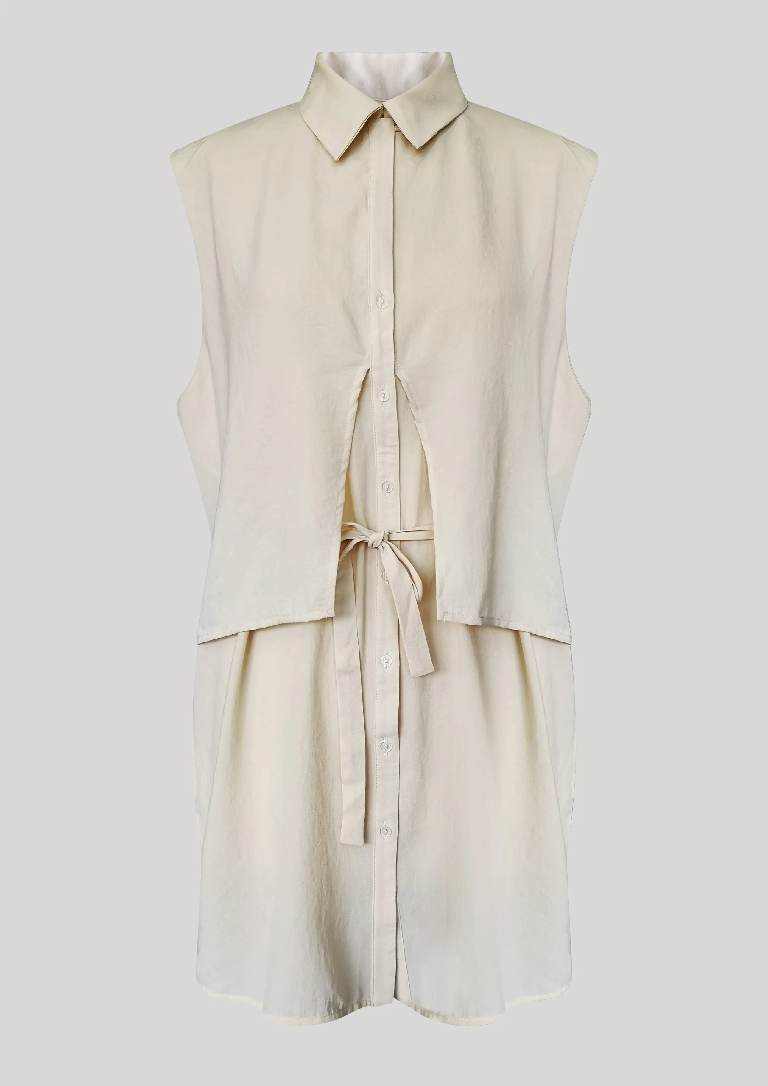 BLOUSE SLEEVELESS CREME