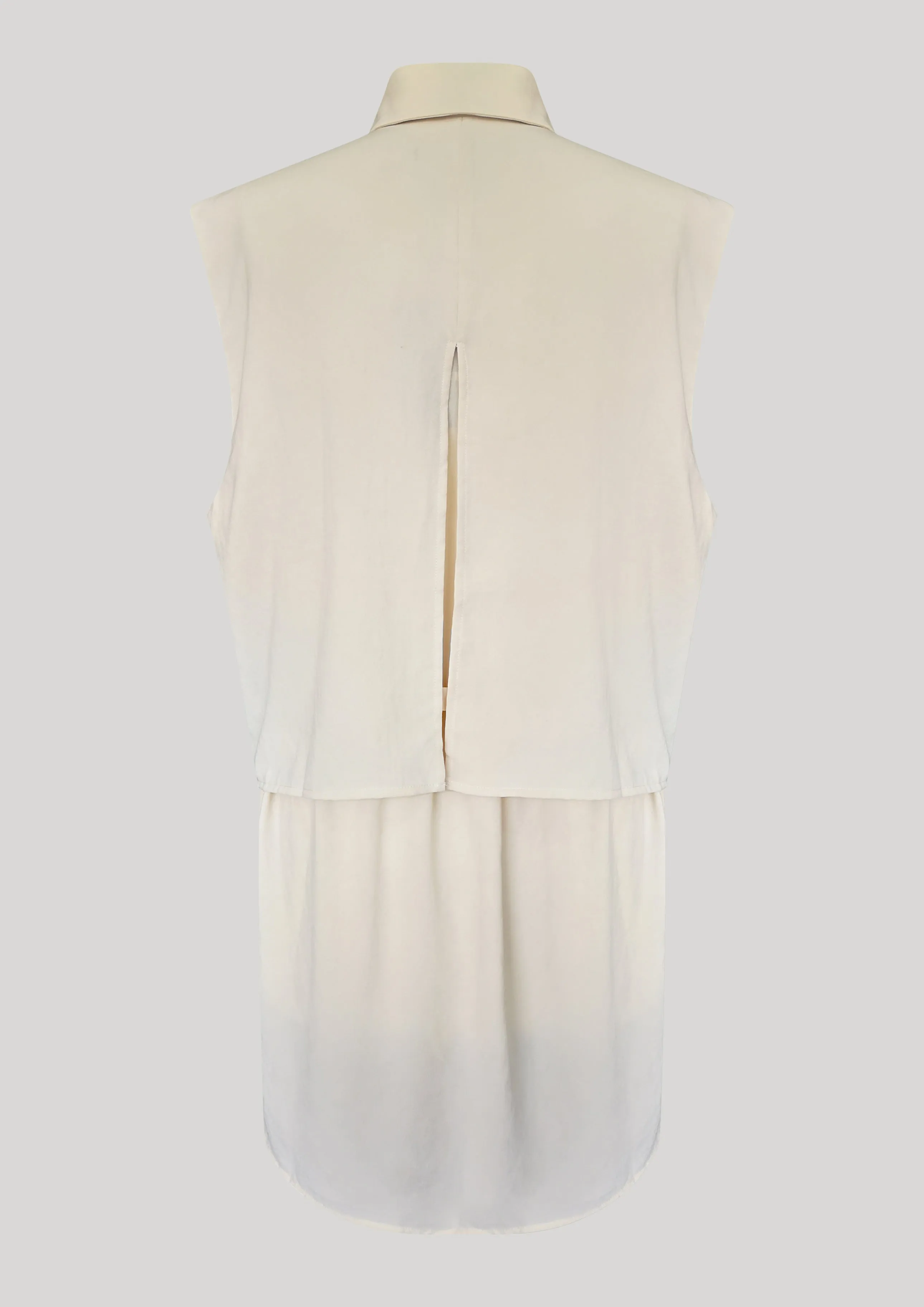 BLOUSE SLEEVELESS CREME