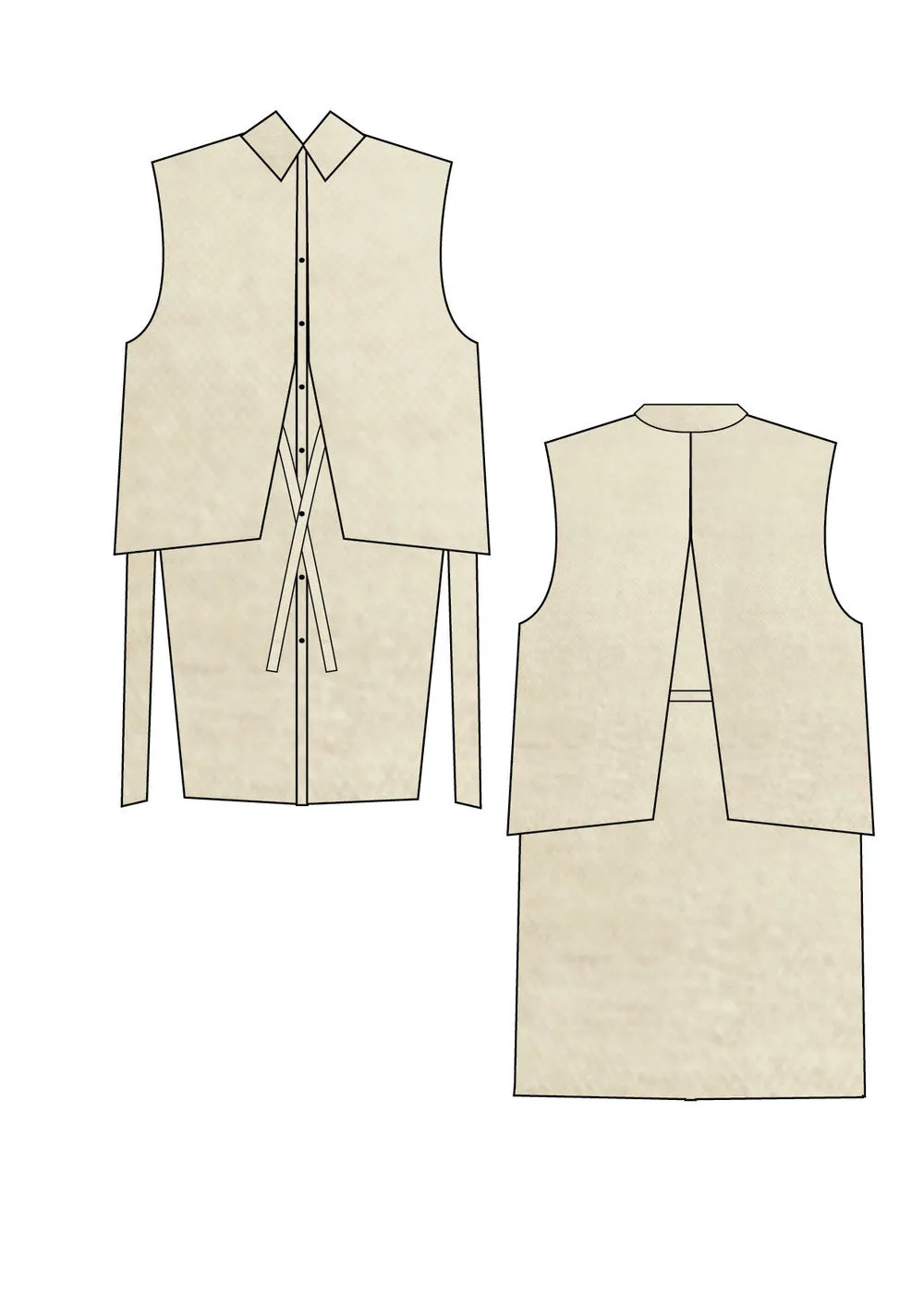 BLOUSE SLEEVELESS CREME