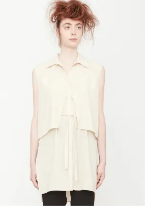 BLOUSE SLEEVELESS CREME