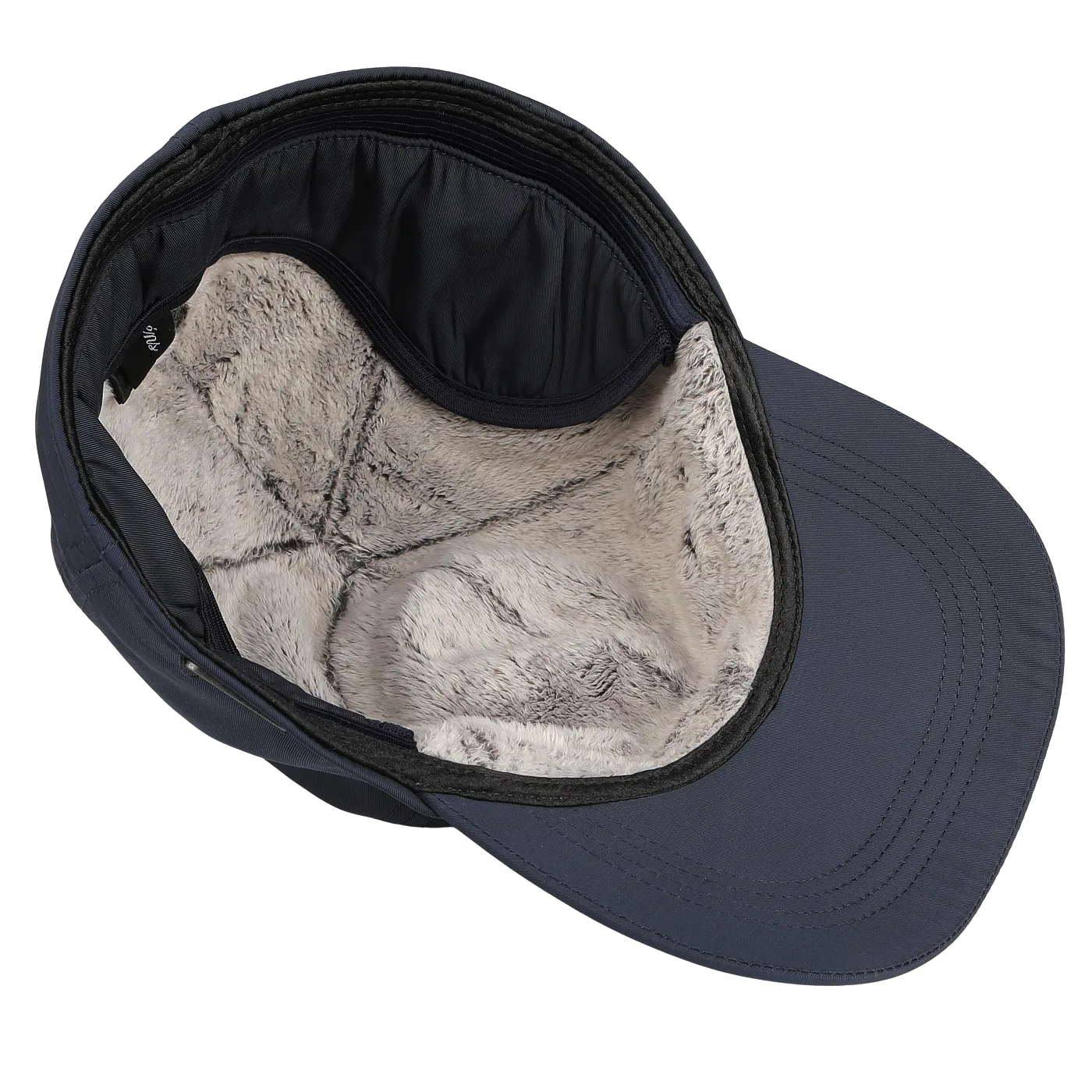 Blue Nylon Fleece Lined Baseball Cap