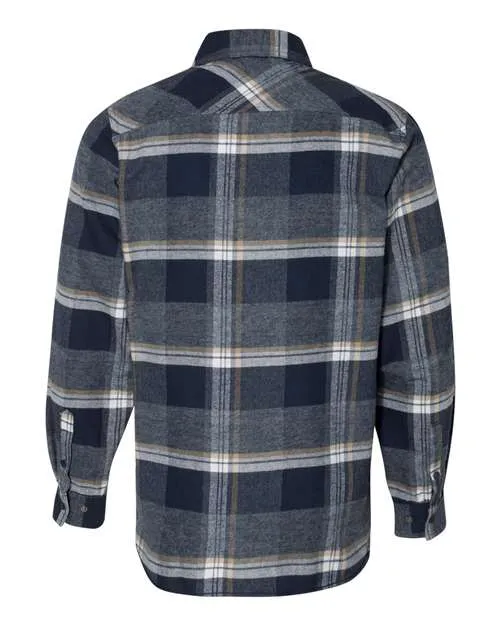 Burnside Men's Snap Front Long Sleeve Plaid Flannel Shirt