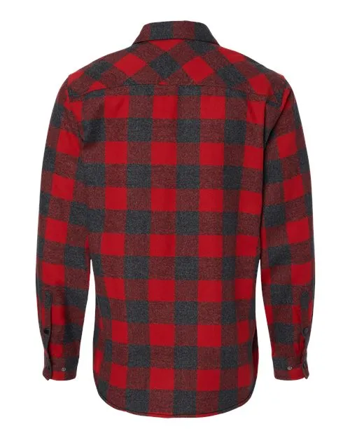 Burnside Men's Snap Front Long Sleeve Plaid Flannel Shirt