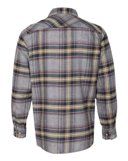Burnside Men's Snap Front Long Sleeve Plaid Flannel Shirt