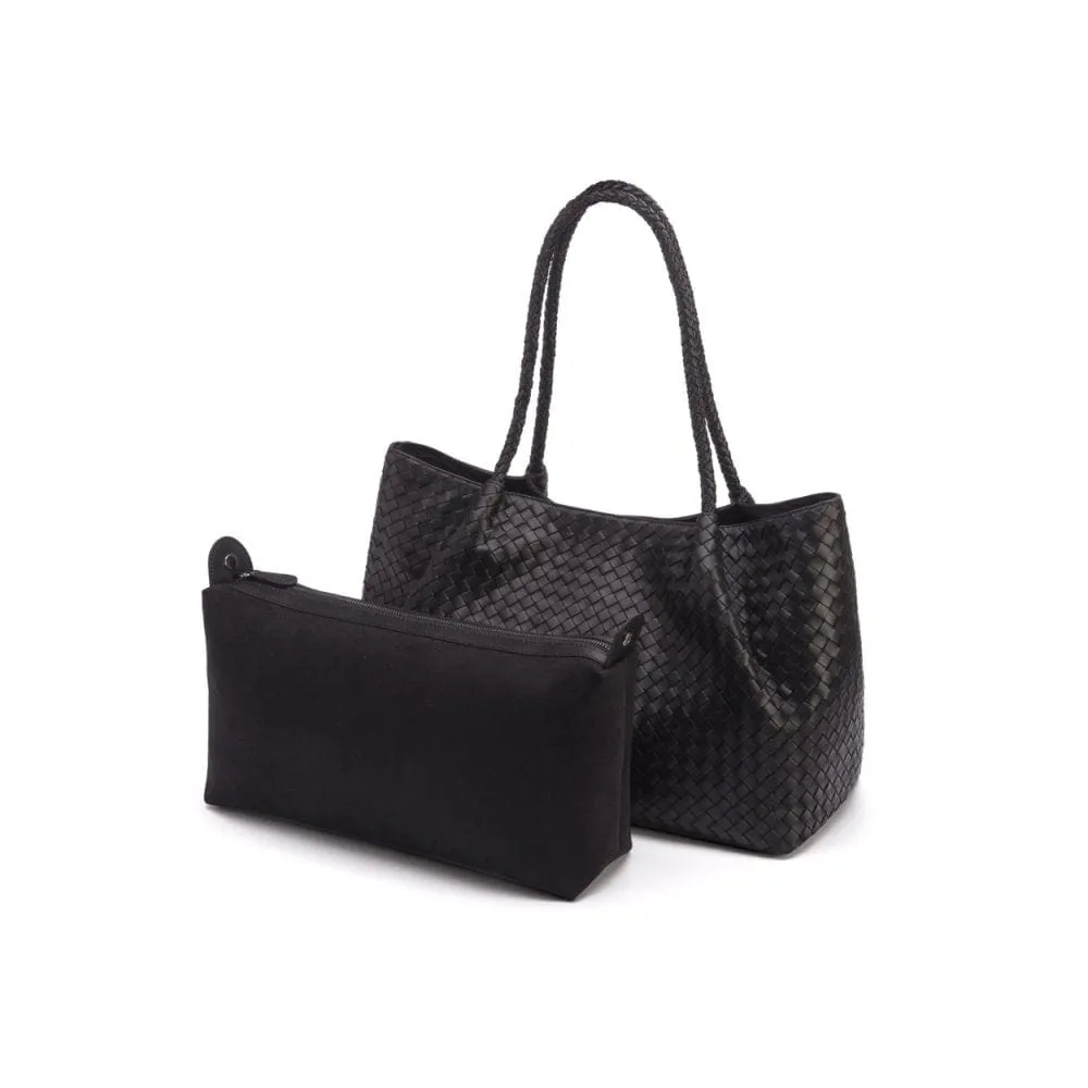 Cassidy Woven Slouchy Bag - Black