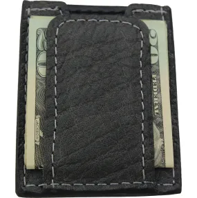 Charcoal Gray Elephant Money Clip Wallet With Credit Card Slots