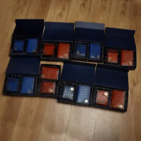 Corporate Gifting Multi Colored Leather Wallets and Passport Holder with Embossed Initials bulk Order (Reference Price for 1 Unit)