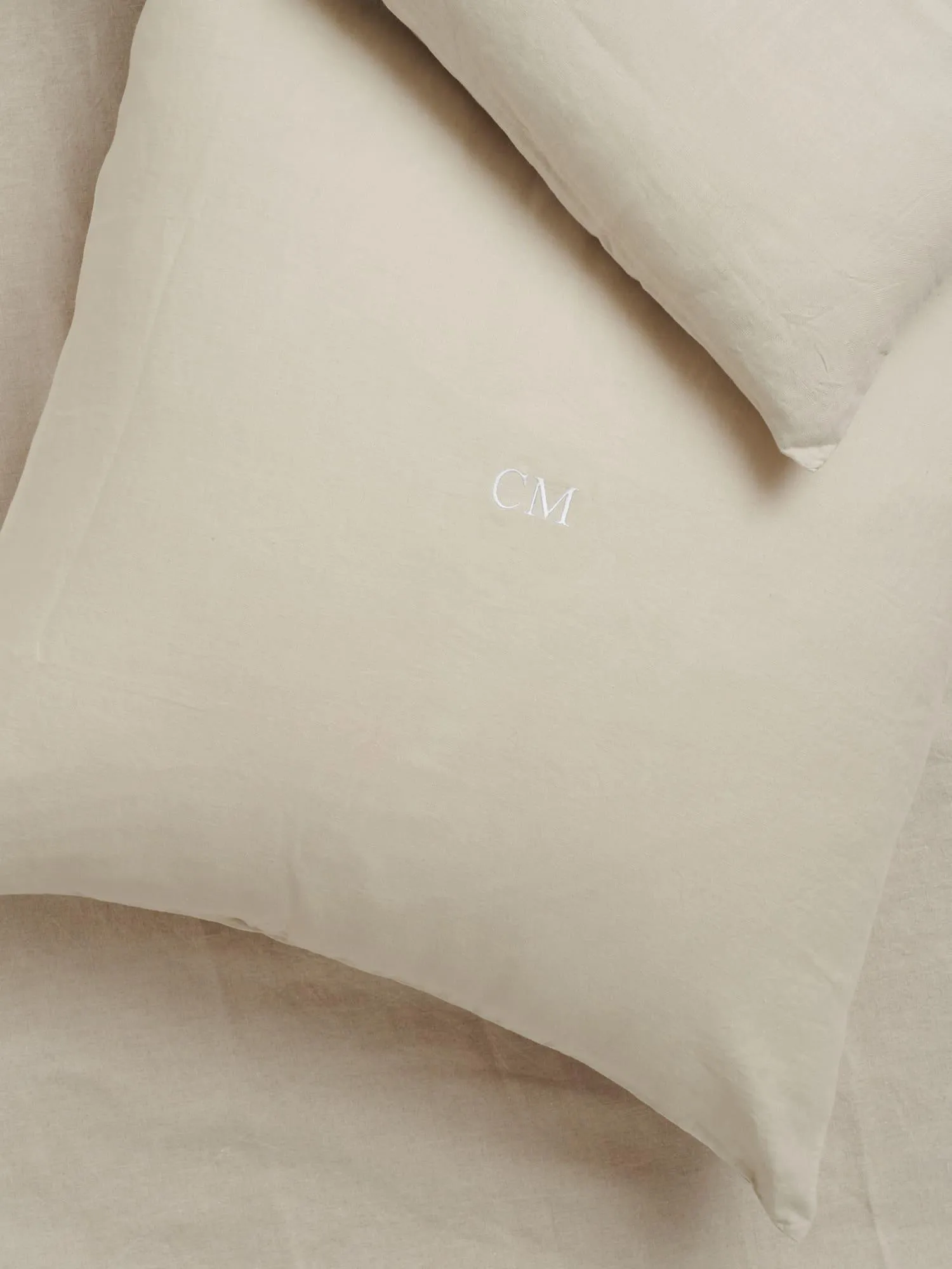 Custom European Linen Pillowcase set (of two) in Sand