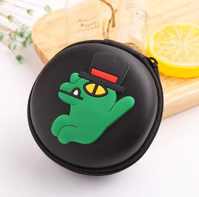 Dapper DIno In a Top Hat Circular Coin Purse