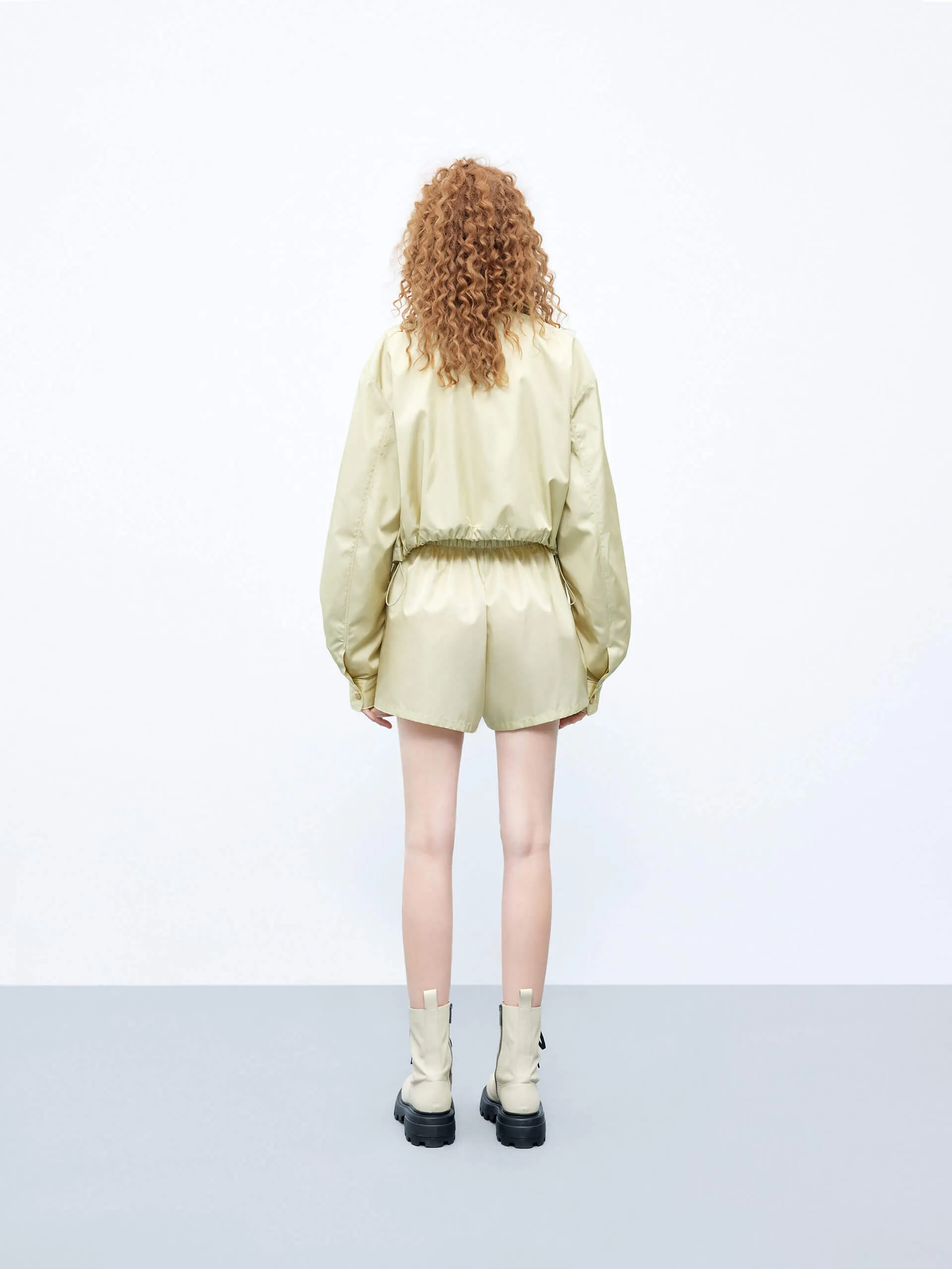 Drawstring Waist Logo Shorts