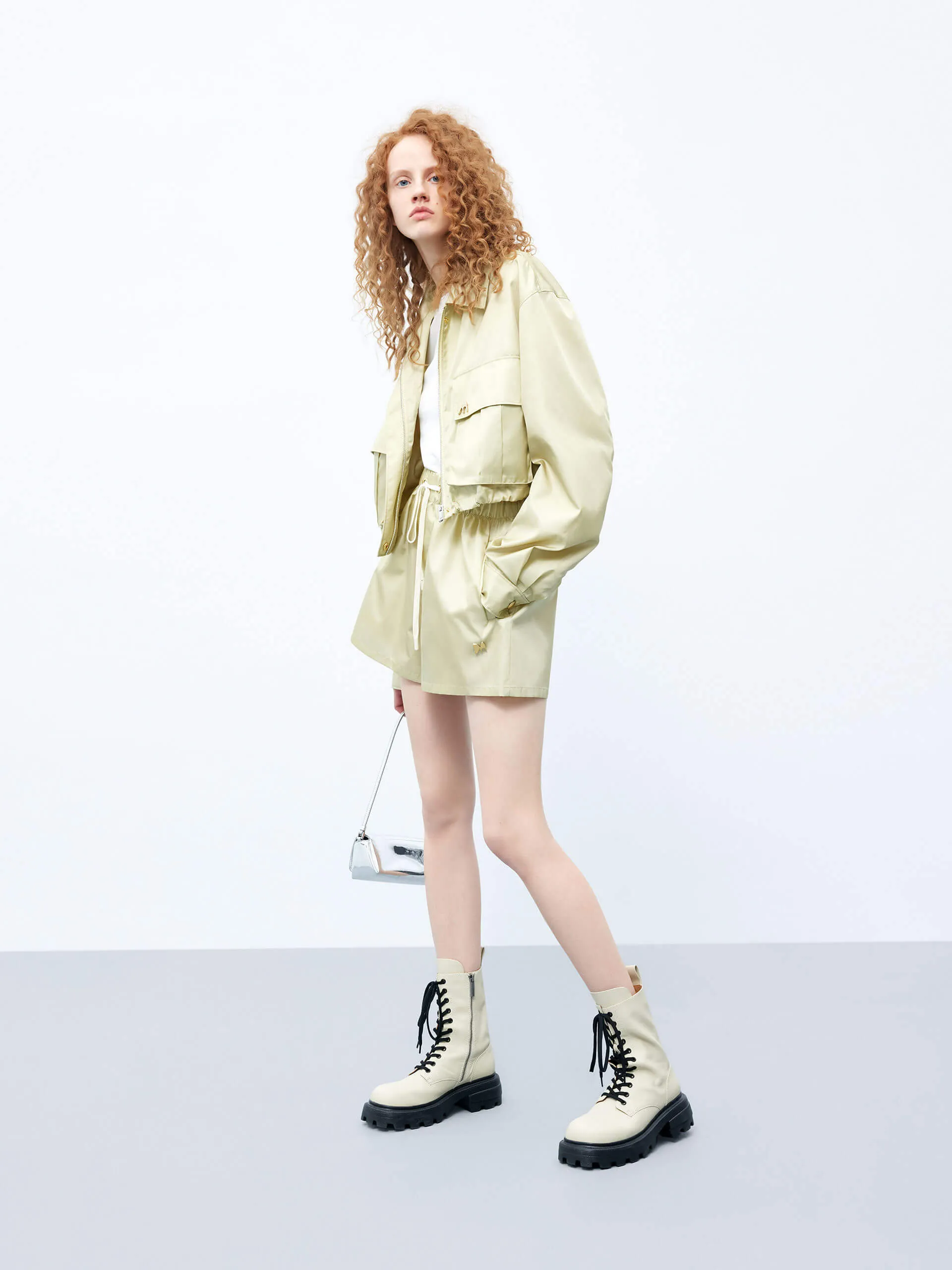 Drawstring Waist Logo Shorts