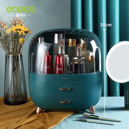 Elegant Makeup and Jewelry Storage Solution with Spacious Organization Compartments