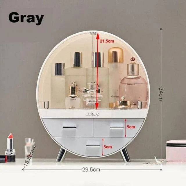 Elegant Makeup and Jewelry Storage Solution with Spacious Organization Compartments