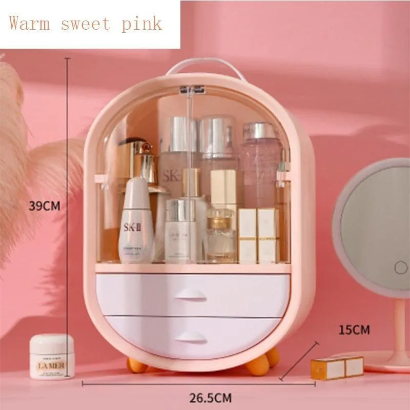 Elegant Makeup and Jewelry Storage Solution with Spacious Organization Compartments