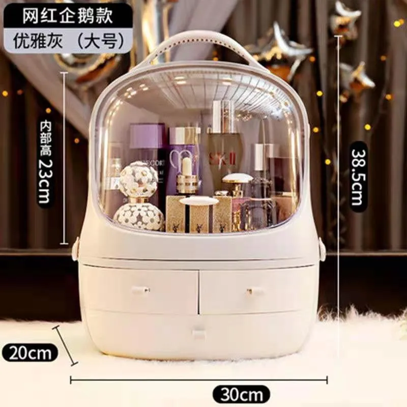 Elegant Makeup and Jewelry Storage Solution with Spacious Organization Compartments