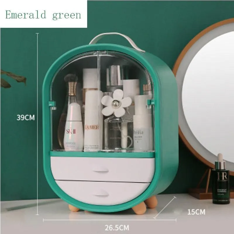 Elegant Makeup and Jewelry Storage Solution with Spacious Organization Compartments