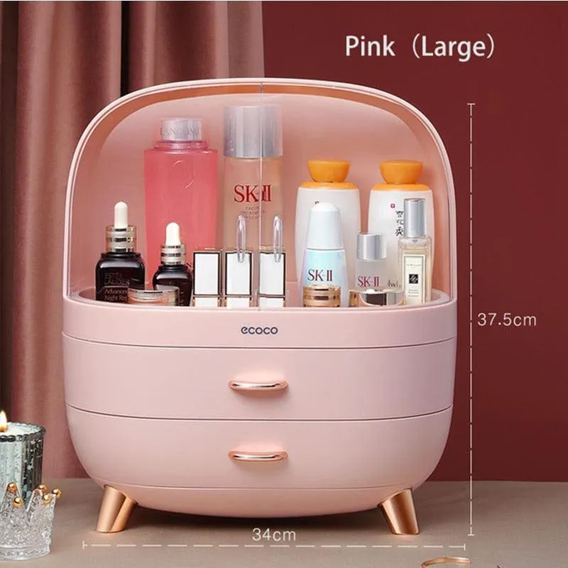 Elegant Makeup and Jewelry Storage Solution with Spacious Organization Compartments