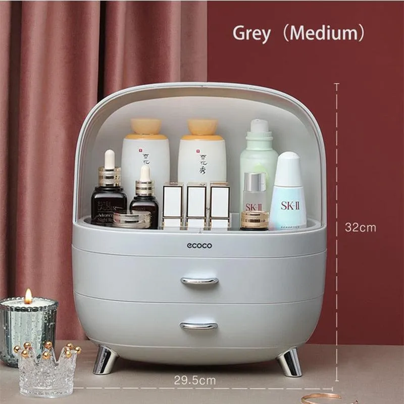Elegant Makeup and Jewelry Storage Solution with Spacious Organization Compartments