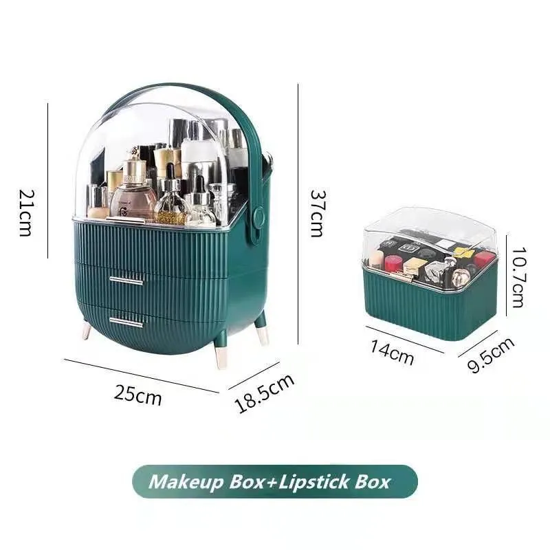 Elegant Makeup and Jewelry Storage Solution with Spacious Organization Compartments