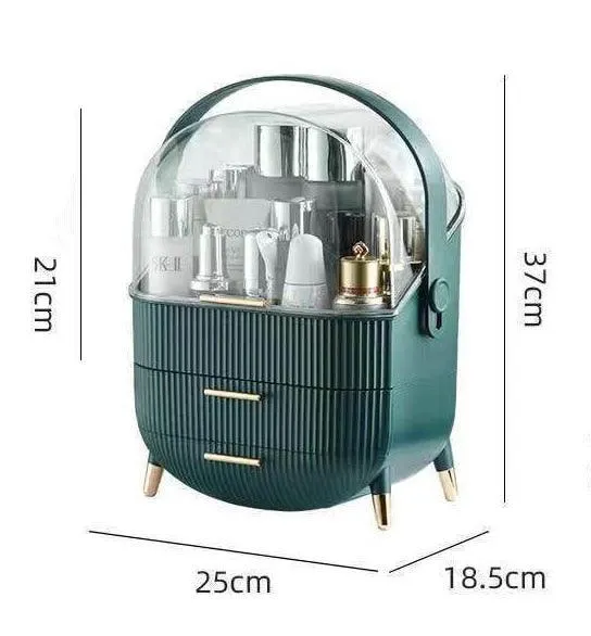 Elegant Makeup and Jewelry Storage Solution with Spacious Organization Compartments