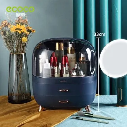 Elegant Makeup and Jewelry Storage Solution with Spacious Organization Compartments