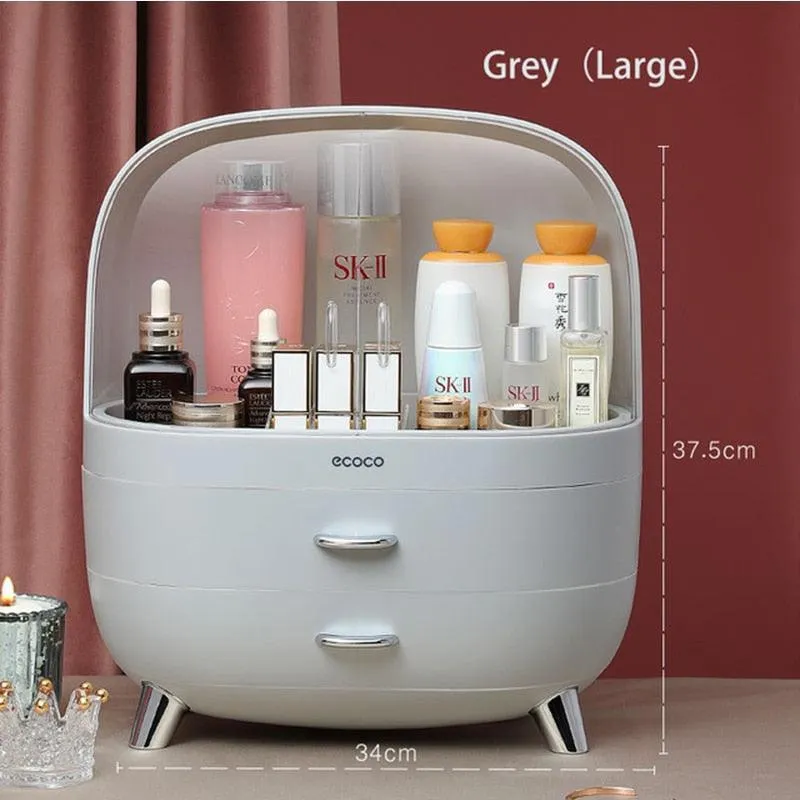 Elegant Makeup and Jewelry Storage Solution with Spacious Organization Compartments