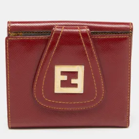 Fendi Coated Canvas Compact Flap Wallet