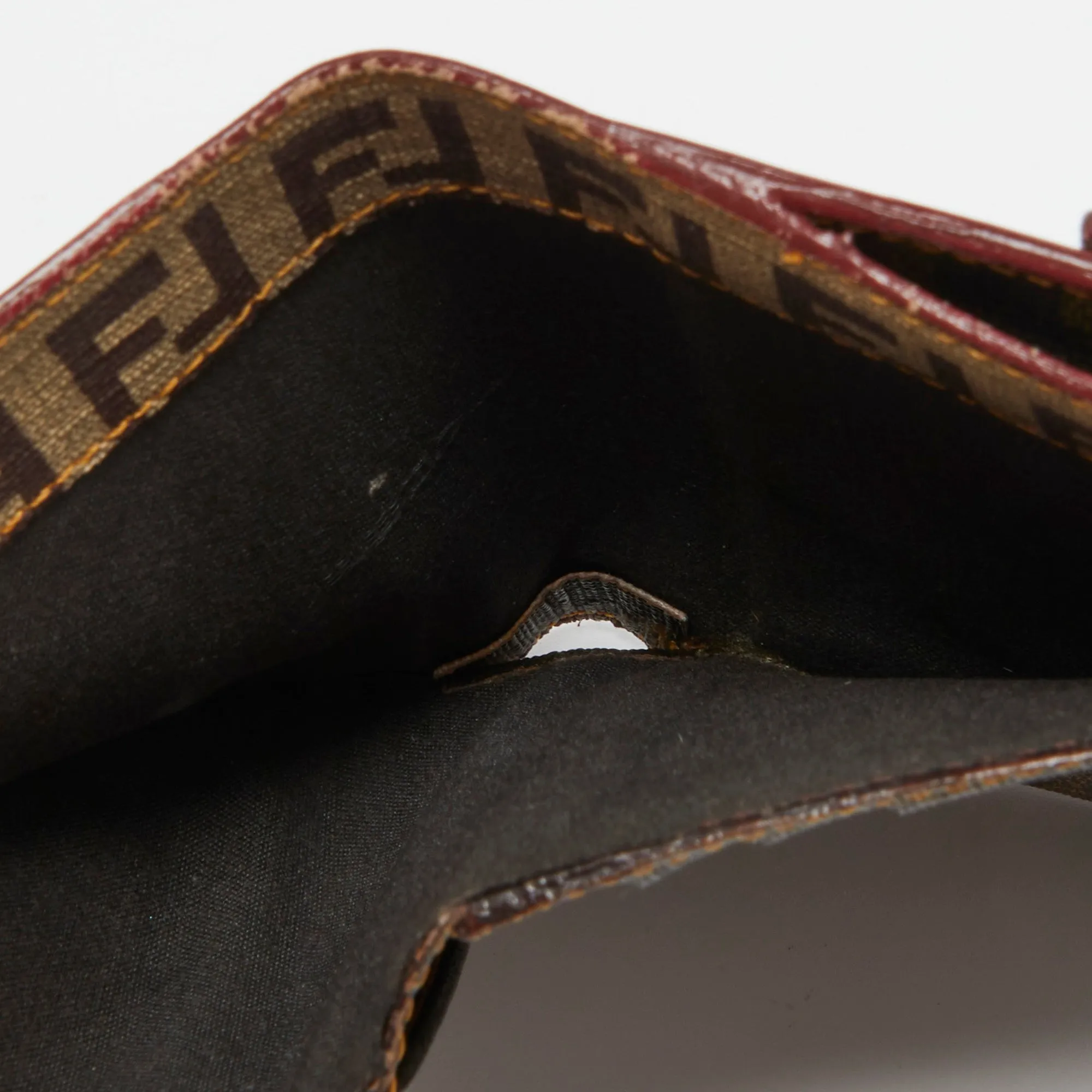 Fendi Coated Canvas Compact Flap Wallet