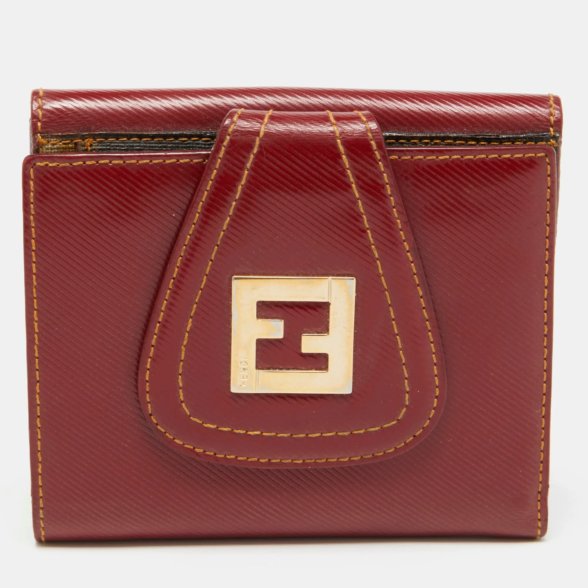 Fendi Coated Canvas Compact Flap Wallet