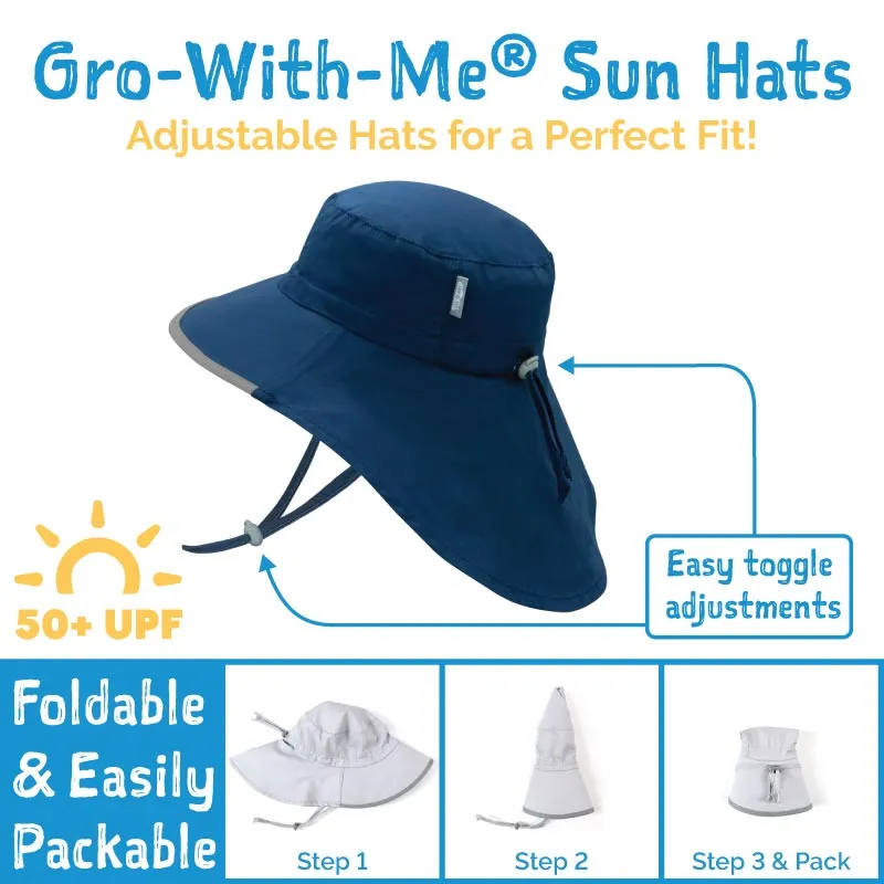 Grey Cotton Adventure Sun Hat