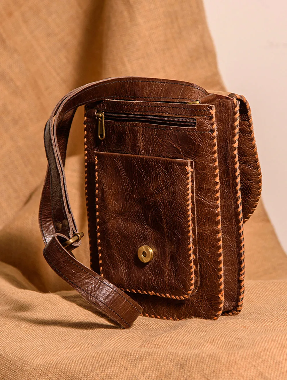 Jawaja Handcrafted Leather Multi-utility Bag