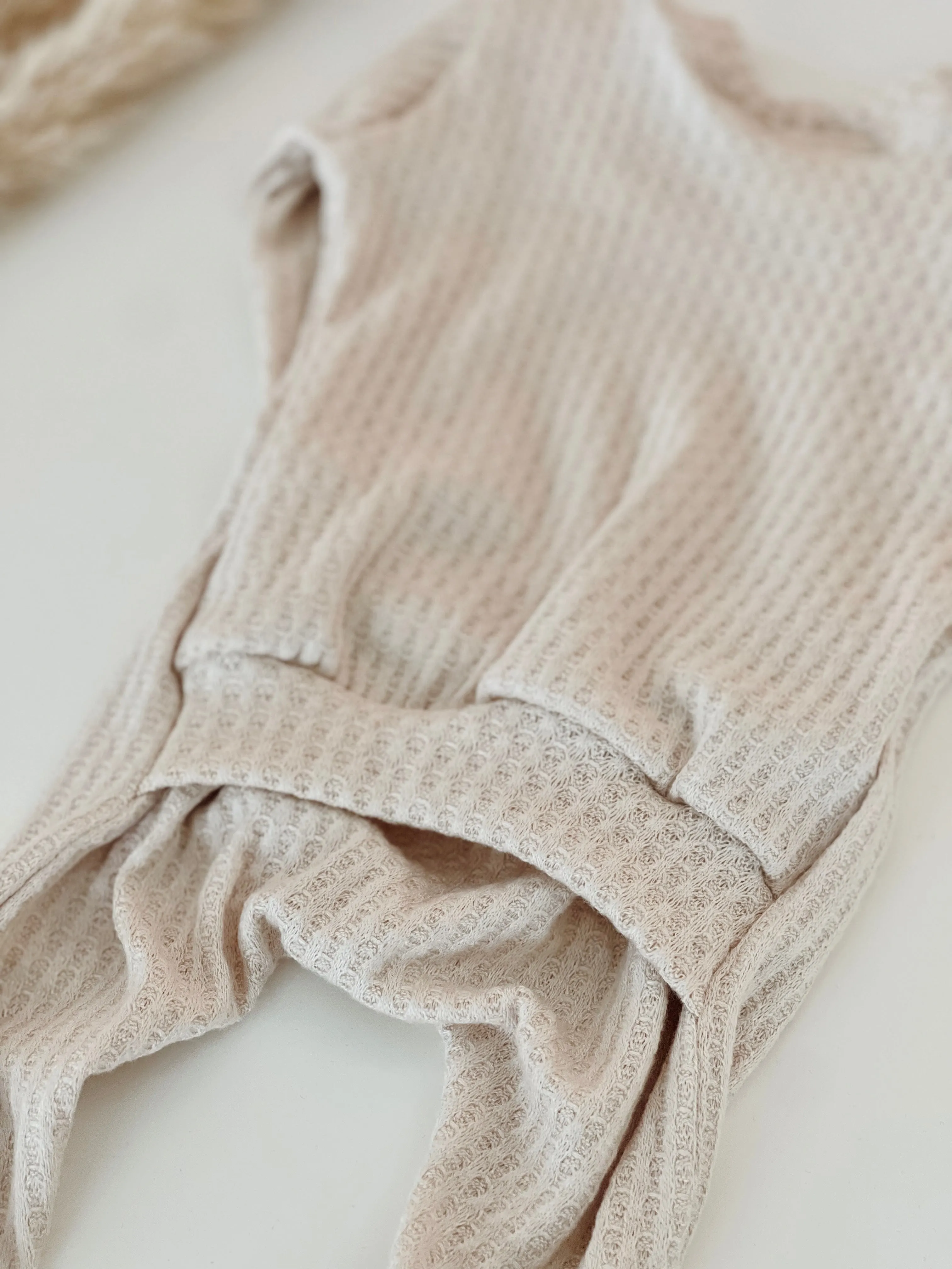 Oatmeal Butt-Flap Footie
