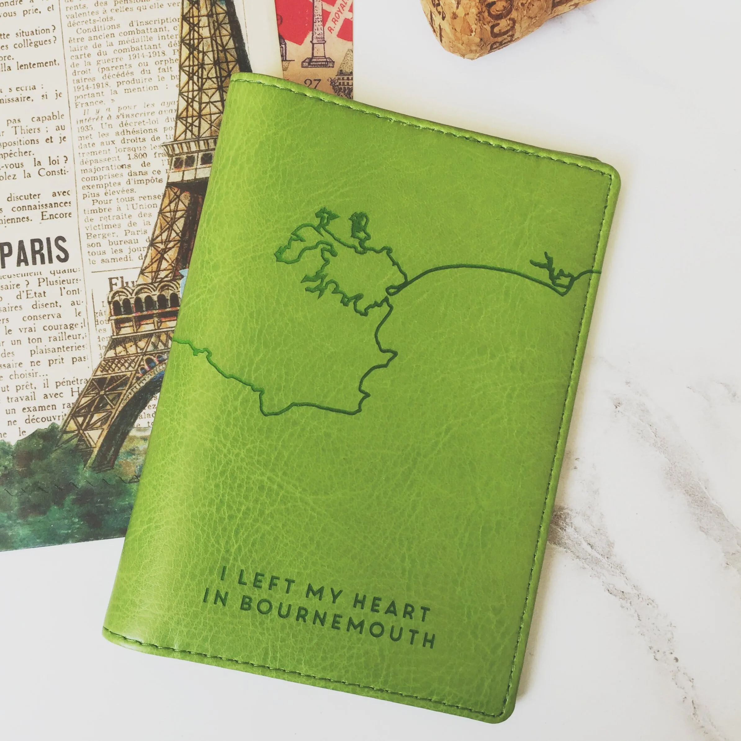 Personalised Coastline Passport Cover