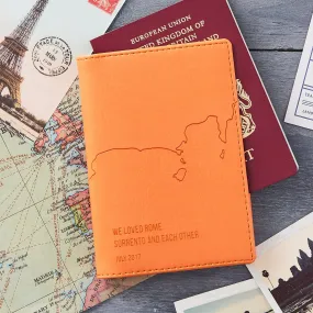 Personalised Coastline Passport Cover