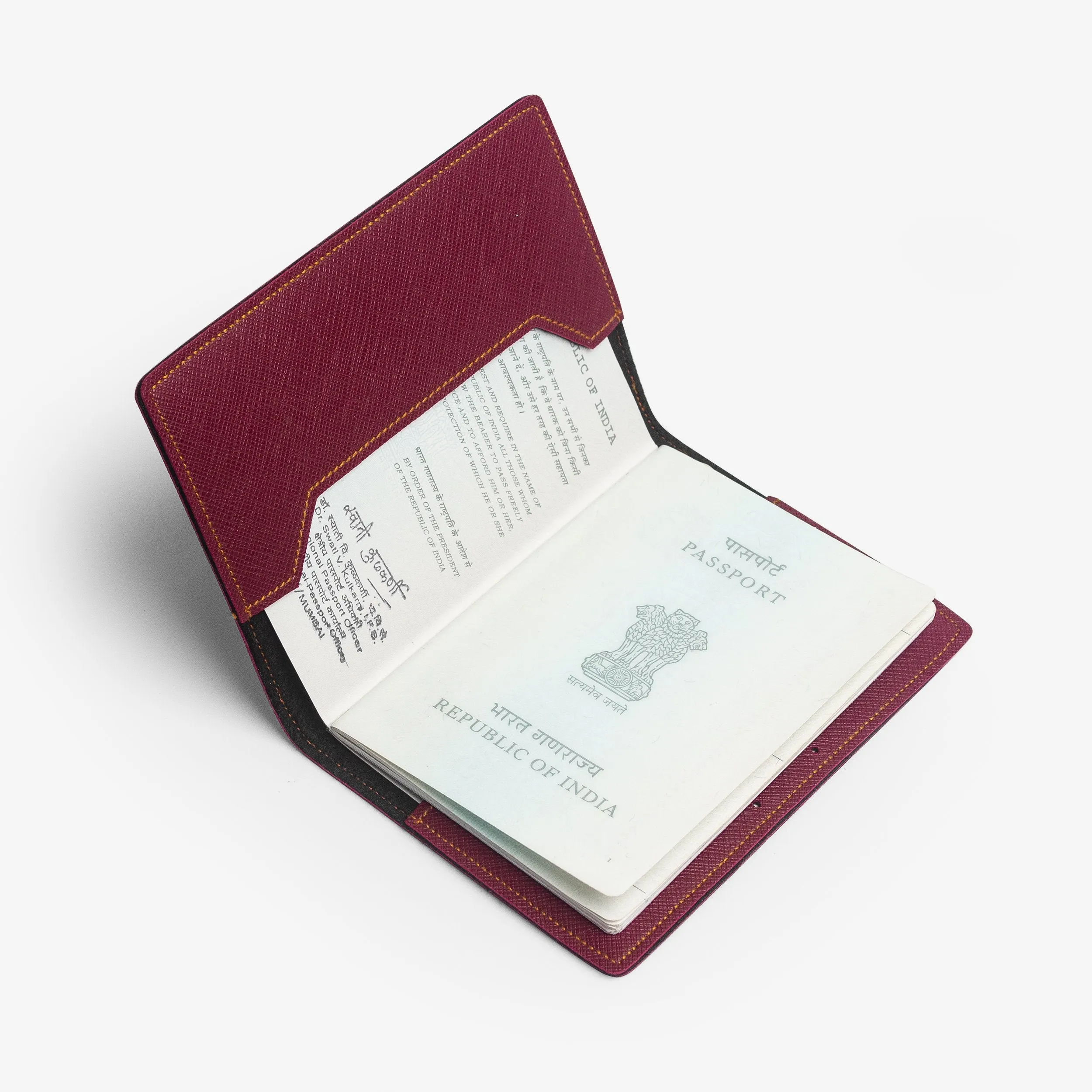 Personalized Passport Cover - Wine