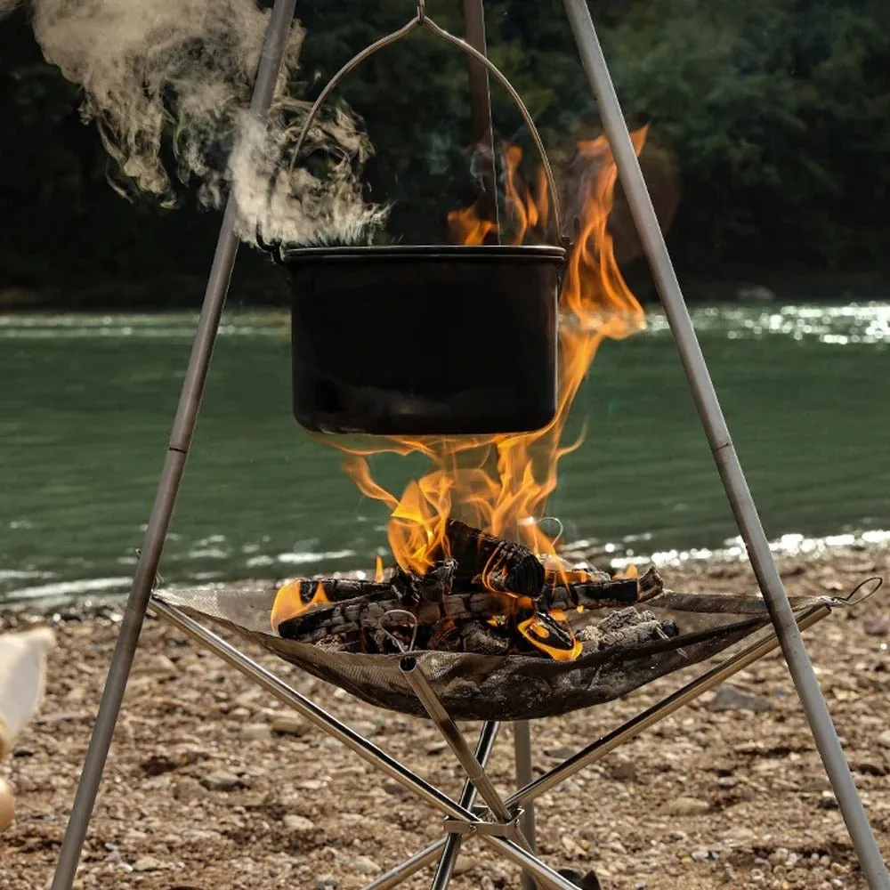 Portable Bonfire Rack - Campfire Stand Stainless Steel Foldable Fireproof Stand Wood Heater