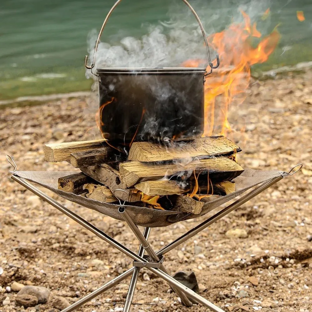 Portable Bonfire Rack - Campfire Stand Stainless Steel Foldable Fireproof Stand Wood Heater