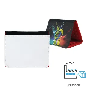 Small Faux Leather Wallet - Red