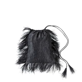 Small Genuine Plumes Drawstring Bag