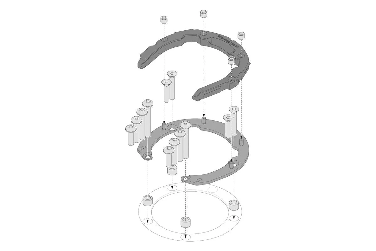 SW Motech Quick Lock Pro Tank Ring (TRT.00.787.14000/B)
