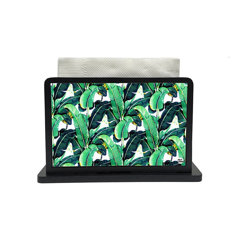 Tissue Holder Paper Napkin Stand - Banana Leaves