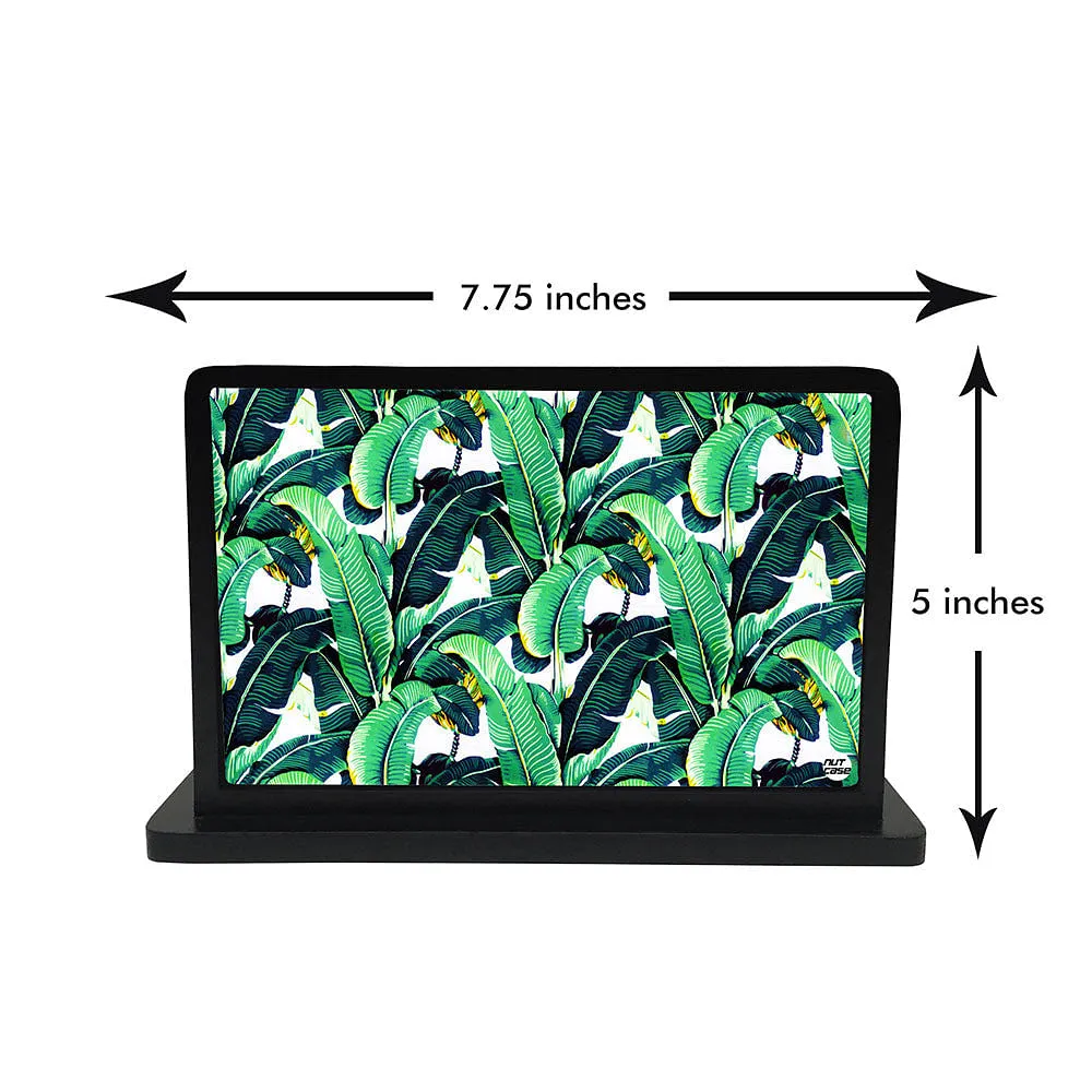 Tissue Holder Paper Napkin Stand - Banana Leaves