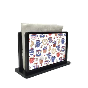 Tissue Holder Paper Napkin Stand - Cup Of Tea And Cackes