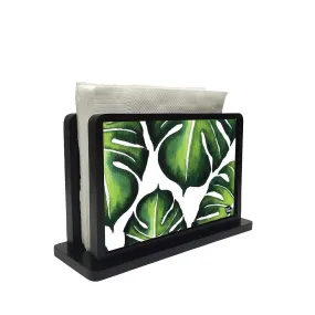 Tissue Holder Paper Napkin Stand - Monstera Leaves