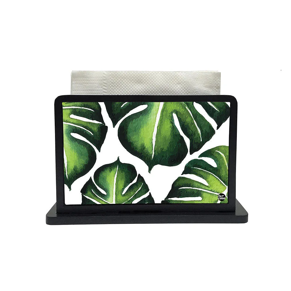 Tissue Holder Paper Napkin Stand - Monstera Leaves