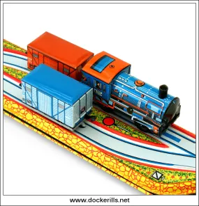 Tolado Mozdony (Locomotive). Vintage Tin Plate Toy. Lemezaru Gyar, Hungary. Ex Technofix. [2]