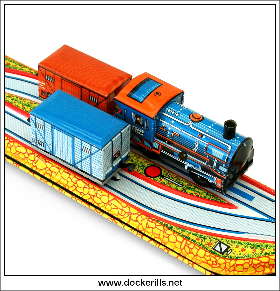 Tolado Mozdony (Locomotive). Vintage Tin Plate Toy. Lemezaru Gyar, Hungary. Ex Technofix. [2]