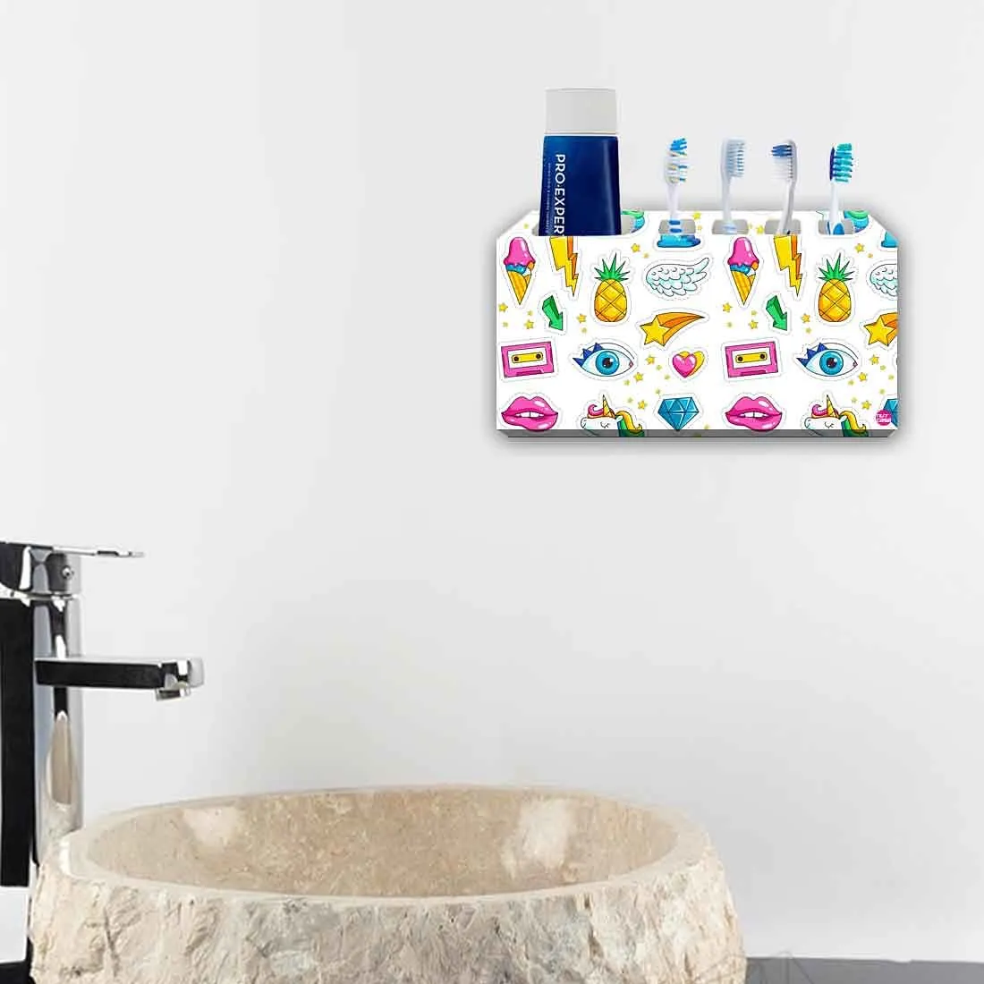 Toothbrush Holder Wall Mounted -Eyes Lips